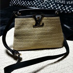 LV Woven Black and Gold Shoulder Bag